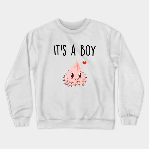 It's A Boy Baby Reveal Funny Crewneck Sweatshirt by Suchmugs